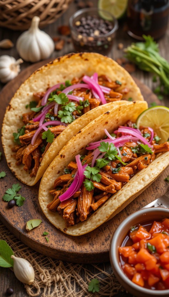 Chicken Adobo Tacos: A Tangy Fusion Fiesta