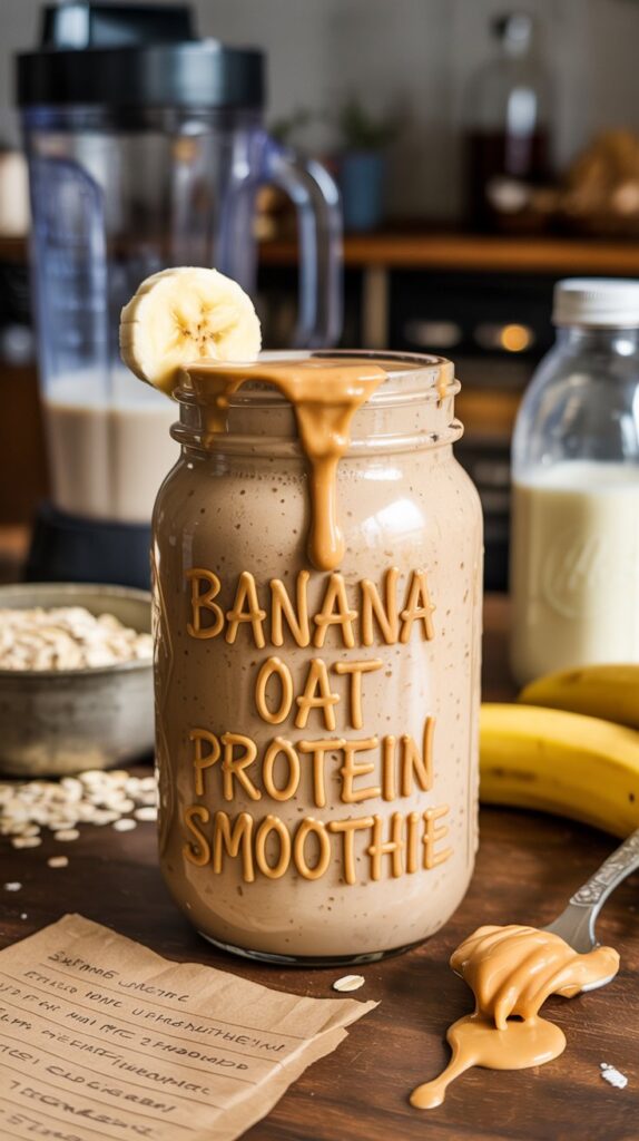 Your New Go-To Breakfast: Banana Oat Protein Smoothie (So Good, You’ll Lick the Blender)