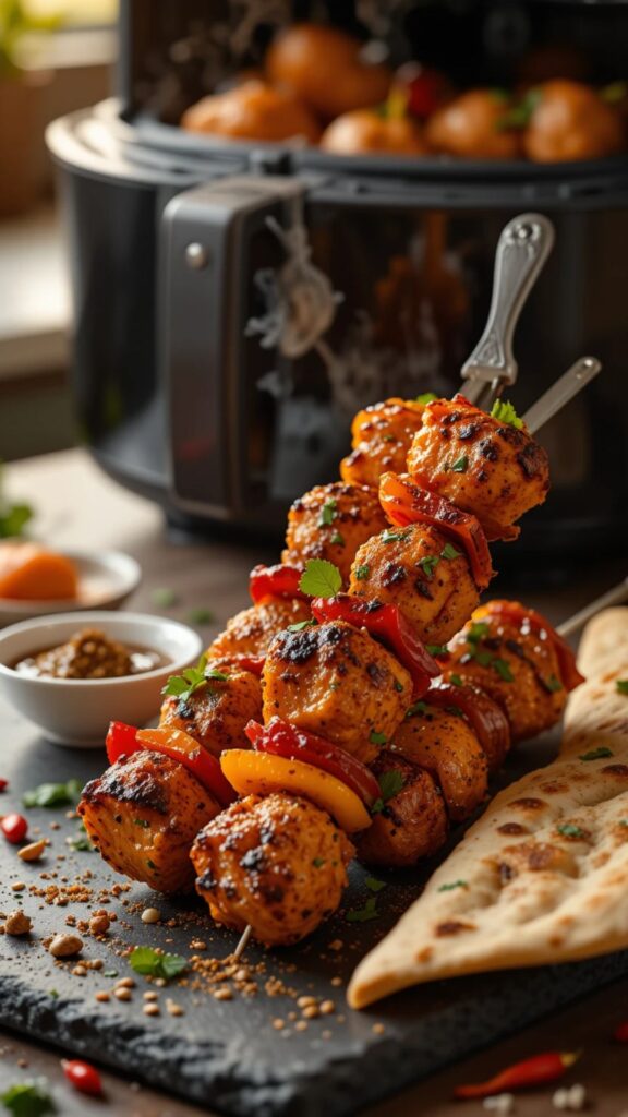 Your New Weeknight Hero: Crispy, Juicy Air Fryer Chicken Tikka Kebabs (So Easy, You’ll Ditch Takeout!)