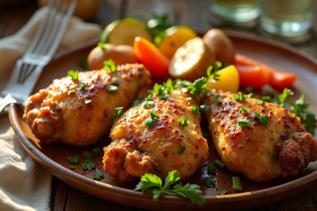 Crispy Baked Chicken Thighs – Easy, Juicy & Flavorful
