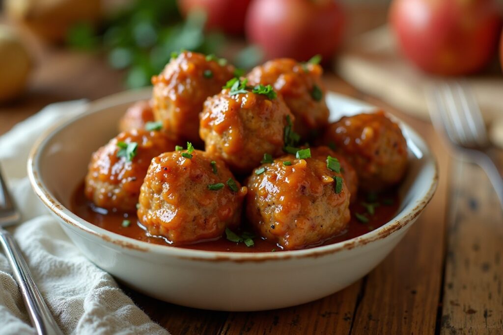 Apple Cider Glazed Meatballs – Cozy, Sweet & Savory