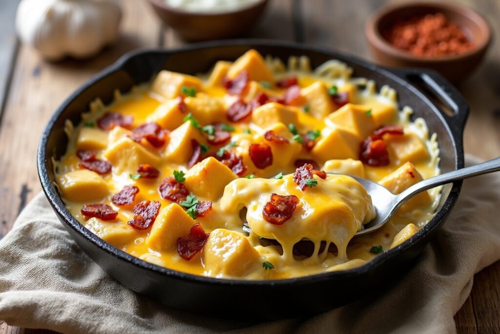 Chicken Bacon Ranch Skillet Recipe – Easy, Creamy, and Full of Flavor!