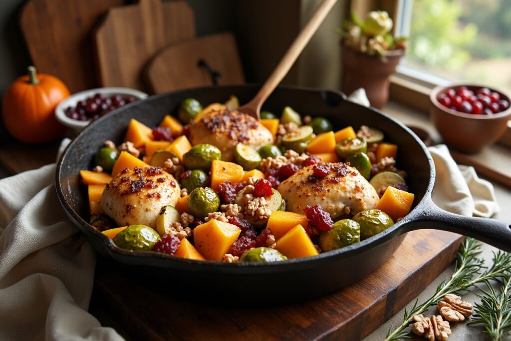 Harvest Chicken Skillet with Sweet Potatoes – A Cozy One-Pan Fall Dinner