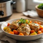 Slow-Cooker Comfort: Tender Chicken Thighs with Potatoes & Carrots