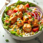 Easy Spicy Buffalo Chicken Bowls With Rice And Fresh Veggies