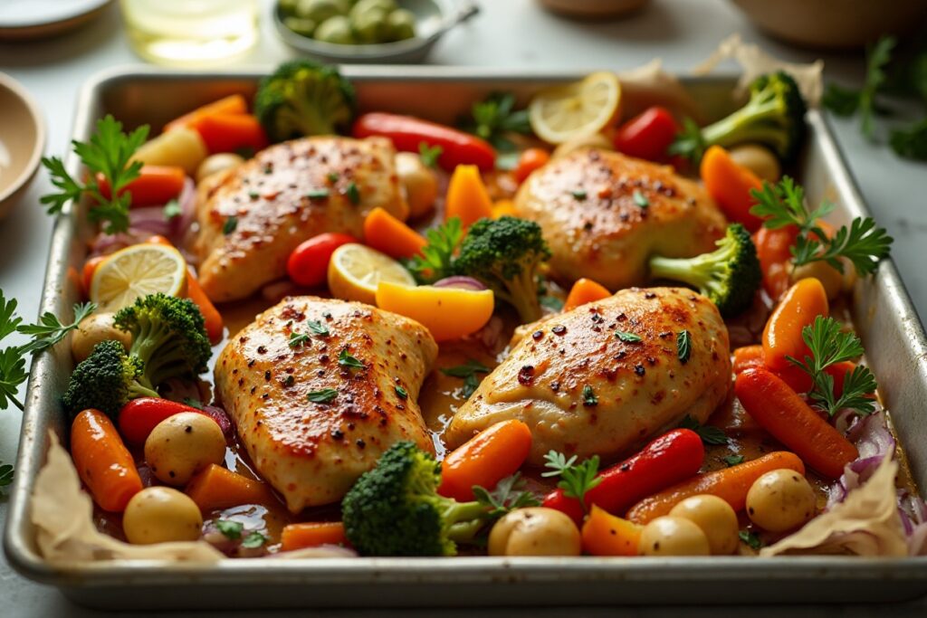 Easy Sheet-Pan Chicken and Vegetables for Busy Weeknight Dinners
