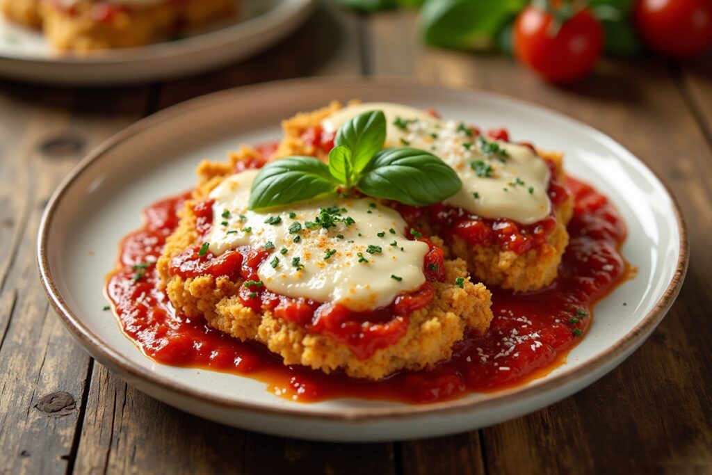 Crispy Oven Baked Chicken Parmesan Recipe Without Frying
