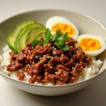 Spicy Ground Beef Hot Honey Bowl High Protein Meal Recipe