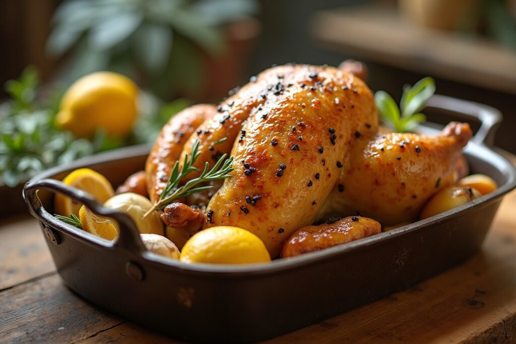 Lemon Herb Roasted Chicken Recipe for Juicy Crispy Results
