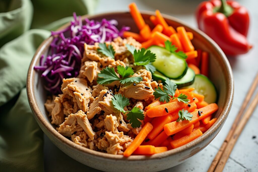 Asian Sesame Chicken Salad Recipe – Healthy, Crunchy & Easy Meal Prep Idea