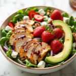Balsamic Strawberry Chicken Salad Recipe – Fresh, Healthy & Easy Summer Salad