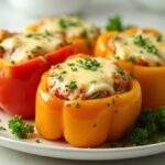 Juicy Chicken Stuffed Peppers Easy Healthy Dinner Recipe