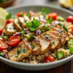Chicken Tabbouleh Quinoa Salad – Healthy Mediterranean High-Protein Salad Recipe