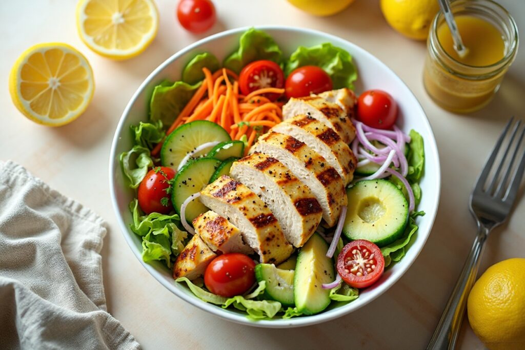 Classic Healthy Grilled Chicken Salad Recipe High-Protein Salad