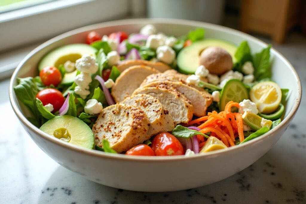Clean Eating Chicken Power Salad (High-Protein, Fresh & Energizing Meal Bowl)