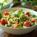 Creamy Pesto Chicken Salad Recipe Easy Healthy High Protein