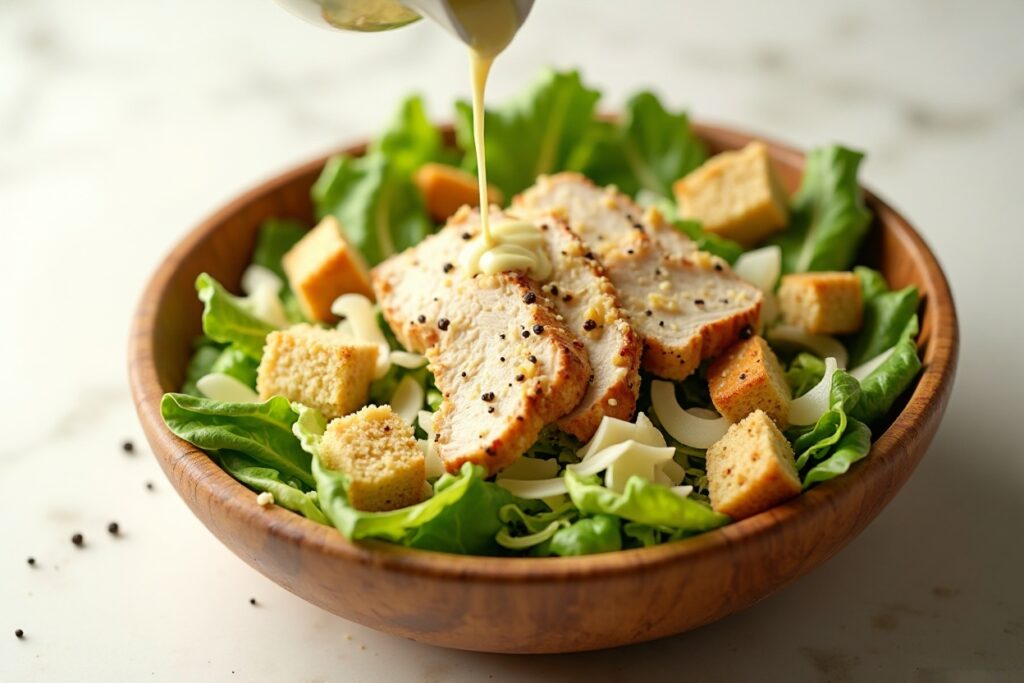 Light Chicken Caesar Salad (Healthy, Creamy & Guilt-Free!)