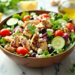 Fresh Mediterranean Chicken Salad Recipe Healthy Protein Meal