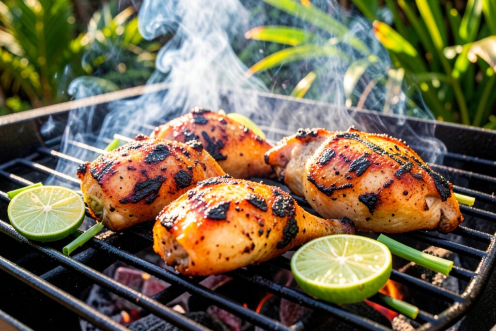 Jamaican Jerk Grilled Chicken Thighs Recipe Smoky Spicy Caribbean Flavor