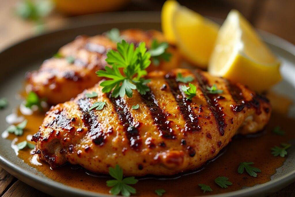 Maple Mustard Grilled Chicken Sweet Tangy Juicy BBQ Recipe