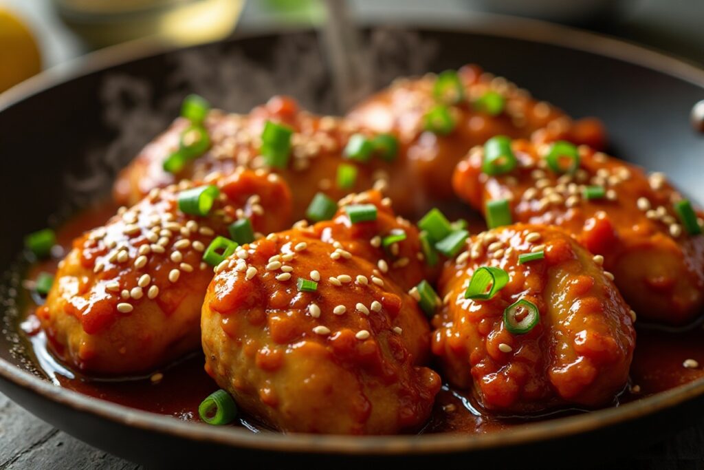 Orange Glazed Chicken Thighs Easy Sticky Sweet Chicken Recipe