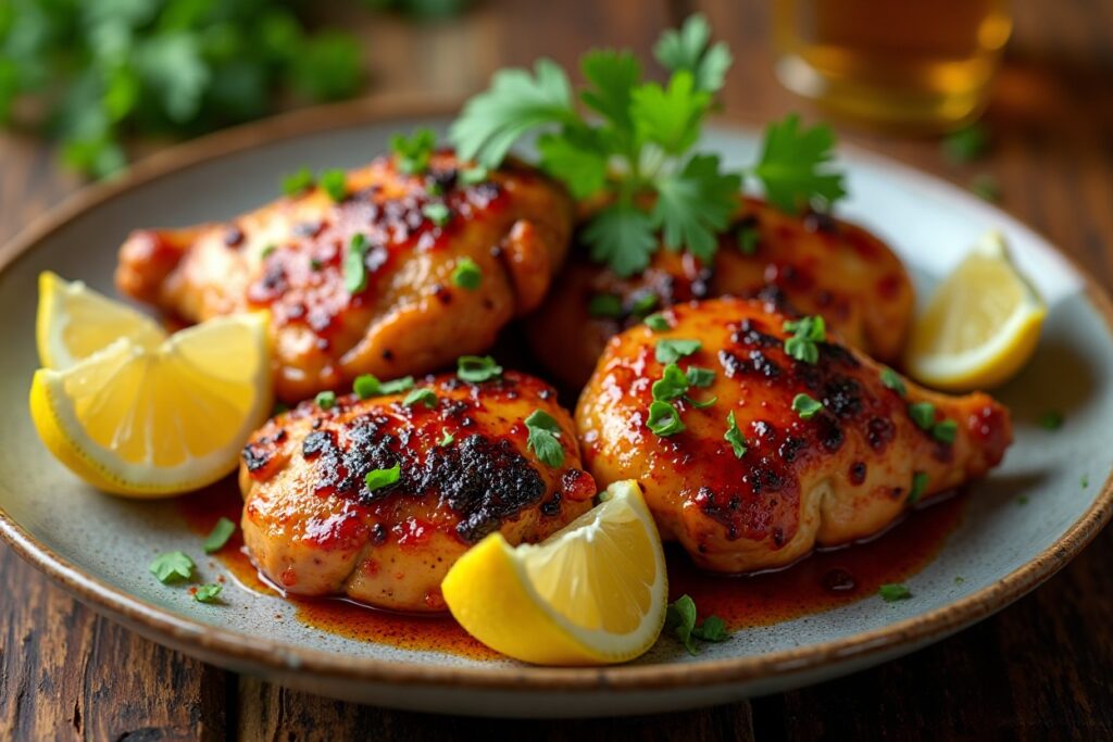 Spicy BBQ Grilled Chicken Thighs Recipe Easy Juicy Smoky Flavor