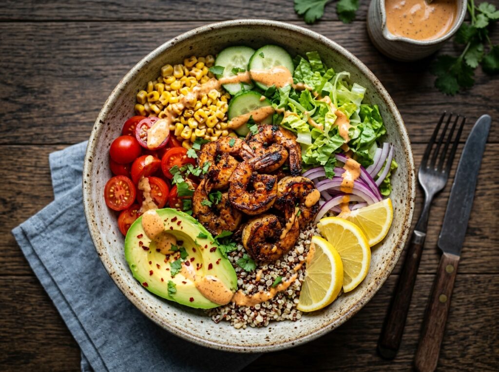 Cajun Shrimp and Quinoa Bowl Recipe Healthy High Protein Dinner