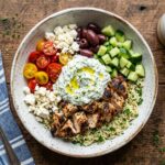 Greek Chicken Tzatziki Bowl Healthy Mediterranean Dinner Recipe