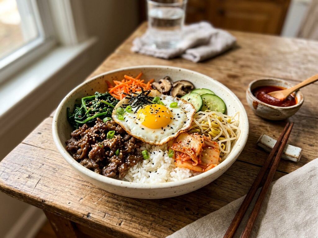 Korean Beef Bibimbap Meal Prep Bowl Easy High Protein Korean Rice Bowl Recipe