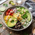 Southwest Black Bean Burrito Bowl Easy Healthy High Protein Dinner Recipe