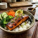 Teriyaki Salmon Rice Bowl Easy Healthy Dinner Recipe