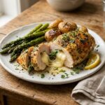 Asparagus & Provolone Stuffed Chicken Breast Easy Cheesy Dinner Recipe