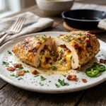 Bacon Jalapeño Popper Stuffed Chicken Breast Recipe Easy Cheesy Dinner
