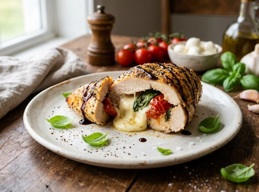 Caprese Stuffed Chicken Breast Recipe Easy Juicy Italian Dinner
