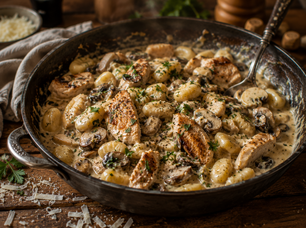 Chicken Mushroom White Wine Gnocchi
