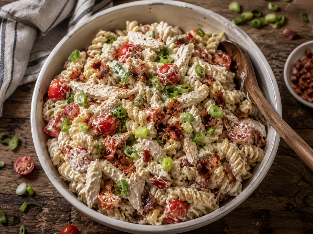 Chicken Ranch Pasta Salad