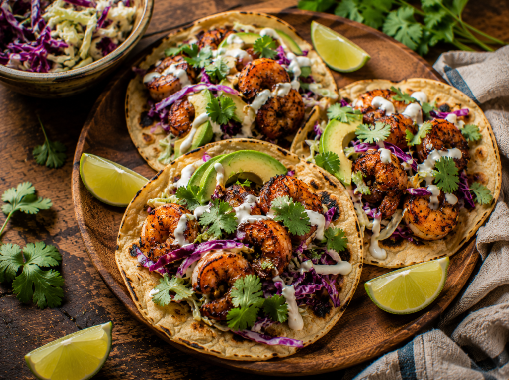 Easy Blackened Shrimp Tacos
