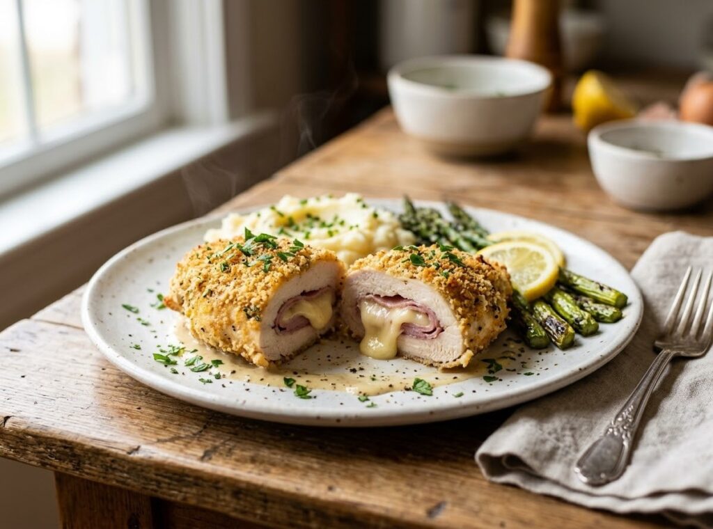 Ham & Swiss Chicken Cordon Bleu Stuffed Chicken Breast Recipe