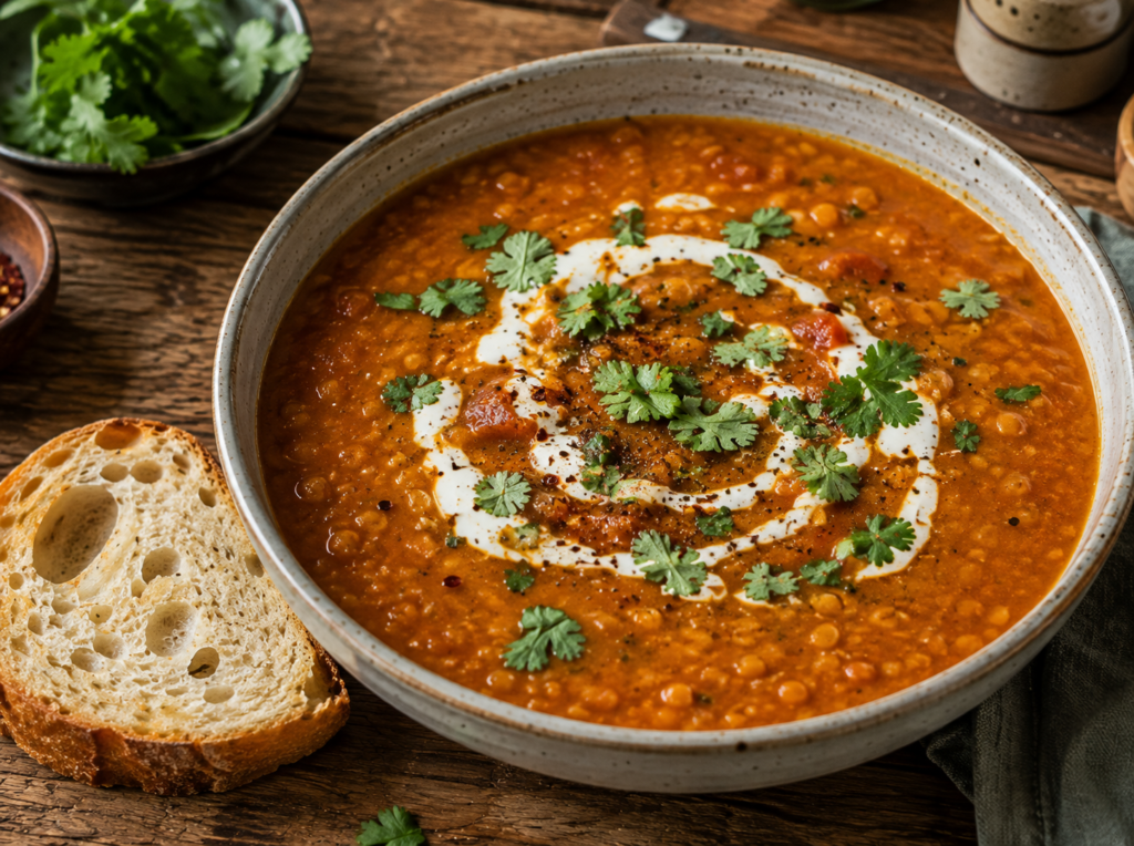 Spicy Lentil Soup Recipe That’s Ready in 45 Minutes