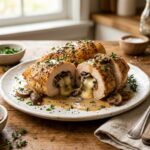 Mushroom Swiss Stuffed Chicken Breast Recipe Easy Cheesy Family Dinner