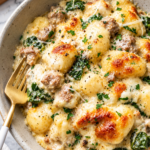 Pesto Sausage Gnocchi Bake