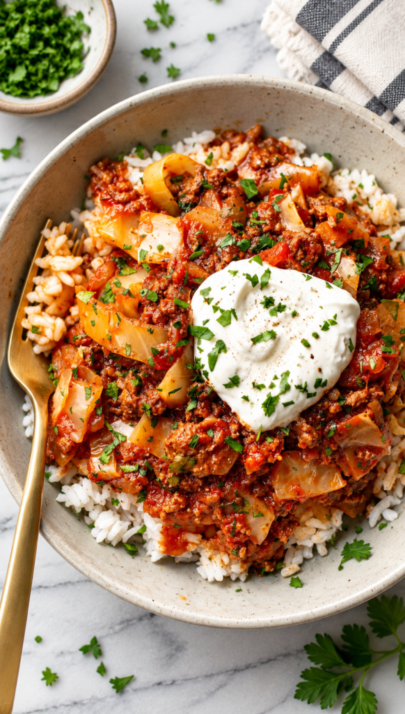 Unstuffed Cabbage Rolls